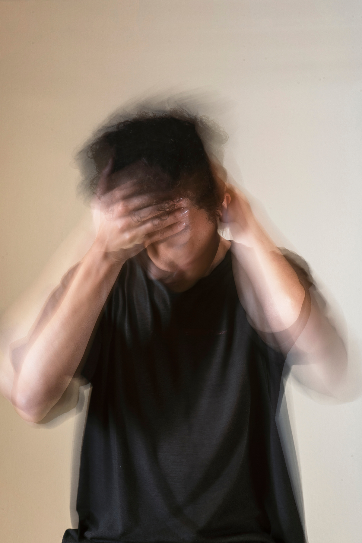 Blurry Portrait of a Man in Black